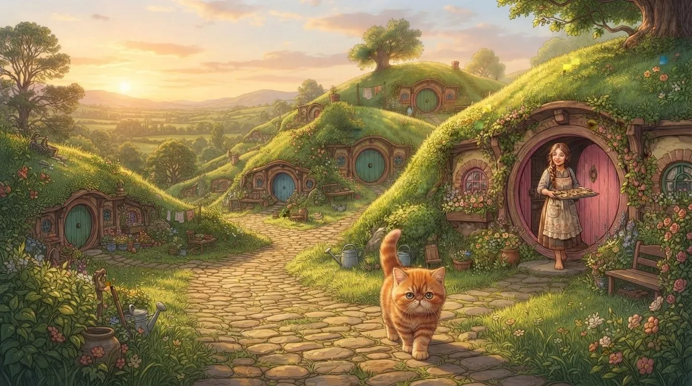 Reddy arriva a Hobbiton